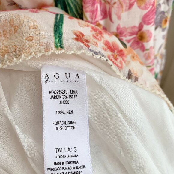 Agua by Agua Bendita Lima print linen maxi dress - Picture 11 of 14